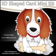 3D Shaped Card  Kit - Little Springer Spaniel Dog Baxter