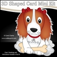 3D Shaped Card  Kit - Little Springer Spaniel Dog Petra
