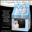 3D Mini Milk Carton Cupcake Treat Box Mini Kit - Cute Little Livvy Bear