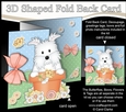3D Shaped No-Hole Fold Back Card Kit - Flowerpot Friends - Little Westie Dog Jock