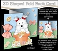 3D Shaped No-Hole Fold Back Card Kit - Flowerpot Friends - Little Westie Dog Jess