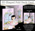 3D Shaped No-Hole Fold Back Mini Kit - Country Cottage Girlz Suzi has a bouquet of Flowers