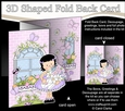 3D Shaped No-Hole Fold Back Mini Kit - Country Cottage Girlz Suzi has a bouquet of Flowers
