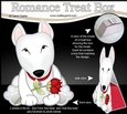 3D Valentine Treat Box Mini Kit - Cute Romantic English Bull Dog Terrier has a Rose 