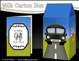3D Milk Carton Treat Box - Army Truck