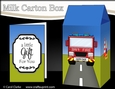 3D Milk Carton Treat Box - Fire Engine