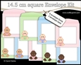 Cute New Baby 14.5 x 14.5 cm envelope Kit