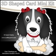 3D Shaped Card  Kit - Little Springer Spaniel Dog Ludo