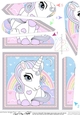 Cute Little Unicorn Fan Pyramage Topper