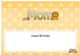 Large DL Happy Birthday MOM insert with Cute Lion