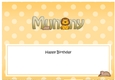 Large DL Happy Birthday MUMMY insert with Cute Lion