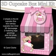 3D Mini Milk Carton Cupcake Treat Box Mini Kit - Cute Little Livvy Bear