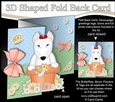 3D Shaped No-Hole Fold Back Card Kit - Flowerpot Friends - Little English Bull Dog Terrier Countess