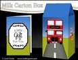 3D Milk Carton Treat Box - Double Decker Big Red Bus