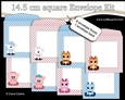 Cute Little Animals 14.5 x 14.5 cm envelope Kit