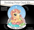 3D Shaped Rocking Card Mini Kit - Cute Little Pony Amber