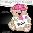 3D Shaped Card Kit - Cute Little Mothers Day Bear has a Card for Mum