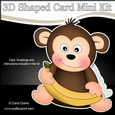 3D Shaped Card Kit - Cute Little Monkey Bing