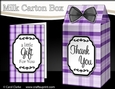 3D Tartan Milk Carton Treat Box Mini Kit