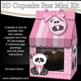 3D Mini Milk Carton Cupcake Treat Box Mini Kit - Cute Little Panda Su Ling