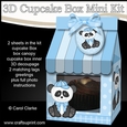 3D Mini Milk Carton Cupcake Treat Box Mini Kit - Cute Little Panda Chi Chi