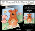 3D Shaped No-Hole Fold Back Card Kit - Flowerpot Friends - Little Dog Rusty