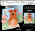 3D Shaped No-Hole Fold Back Card Kit - Flowerpot Friends - Little Dog Rose