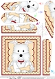 Cute Little Westie Dog Fan Pyramage Topper