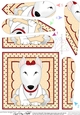 Cute Little English Bull Terrier Dog Fan Pyramage Topper