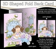 3D Shaped No-Hole Fold Back Mini Kit - Country Cottage Girlz Zoe has a Wheelbarrow filled with Flowers