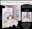 3D Shaped No-Hole Fold Back Mini Kit - Country Cottage Girlz Zoe has a Wheelbarrow filled with Flowers
