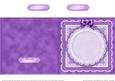 Square Pearls, Lace and Ribbon Plain Card Base Portrait Form