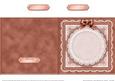 Square Pearls, Lace and Ribbon Plain Card Base Portrait Form