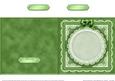 Square Pearls, Lace and Ribbon Plain Card Base Portrait Form