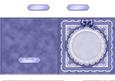 Square Pearls, Lace and Ribbon Plain Card Base Portrait Form