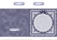 Square Pearls, Lace and Ribbon Plain Card Base Portrait Form