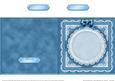 Square Pearls, Lace and Ribbon Plain Card Base Portrait Form