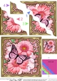 Flowers & Butterfly in a Gold Frame Wavey Corner Stacker