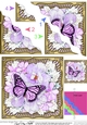 Flowers & Butterfly in a Gold Frame Wavey Corner Stacker