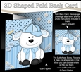 3D Shaped No-Hole Fold Back Mini Kit - Cute Little Laurie Lamb