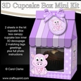Mini Milk Carton Cupcake Treat Box Mini Kit - Cute Little Dino