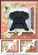 8 x 8 Scalloped Corner Topper - Through the Window - Shih Tzu
