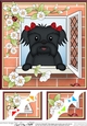 8 x 8 Scalloped Corner Topper - Through the Window - Shih Tzu