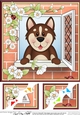 8 x 8 Scalloped Corner Topper - Through the Window - Husky