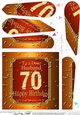 70th Birthday Husband Beer Label Fan Pyramage Topper