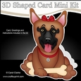 3D Shaped Card  Kit - Little German Shepherd Dog Dazy