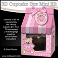 3D Mothers Day Mini Milk Carton Cupcake Treat Box Mini Kit - Cute Little Teddy Bear