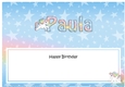 Large DL Happy Birthday PAULA insert