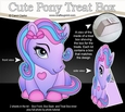 3D Cute Treat Box Gift Set Mini Kit - Cute Little Pony Amethyst