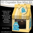 Mini Milk Carton Cupcake Treat Box Mini Kit - Cute Little Dino